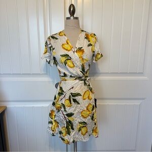 Lulus Fresh Sunshine Ivory Floral Collared Short Sleeve Romper